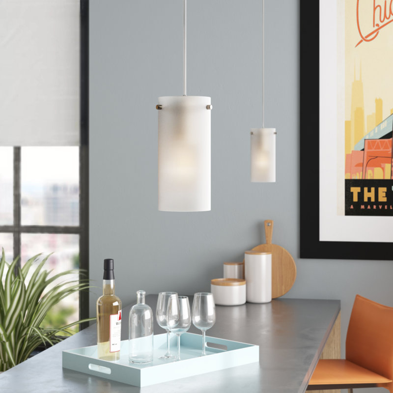 Wrought Studio Huntersville 1 Light Brushed Nickel Single Pendant